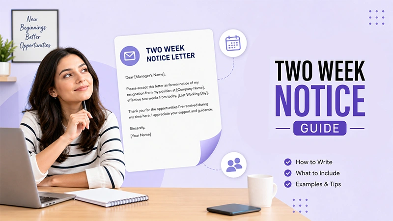 Two Week Notice Letter: How to Write & Examples